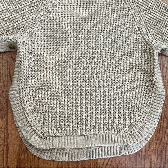 J. Crew Turtleneck cotton poncho in Sandy Beach sweater size S/M - Picture 7 of 16